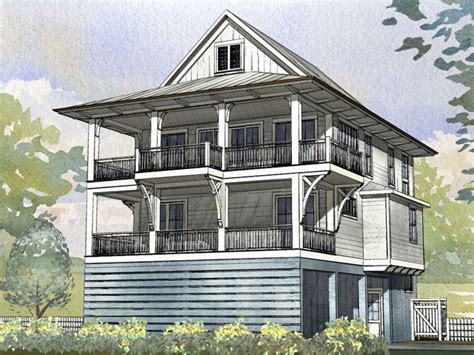 Coastal Home Plans On Stilts Casual Beach House Plan 15072nc
