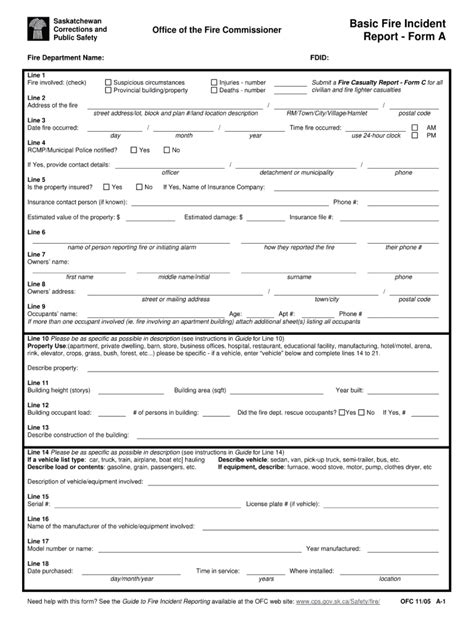 Sample Of Fire Incident Report 2005 2024 Form Fill Out And Sign
