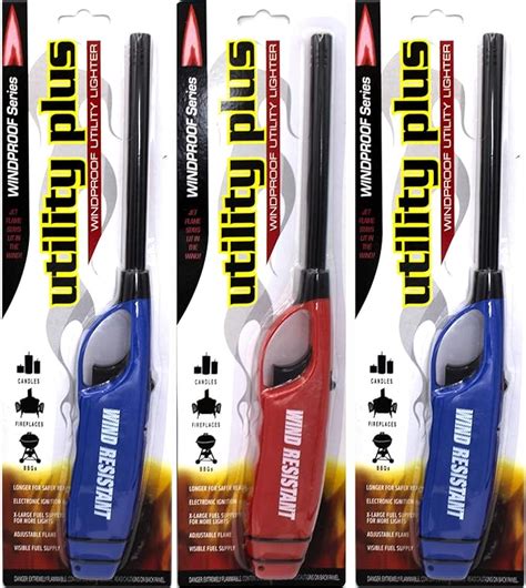 Elite Brands Usa Windproof Long Lighters Pack Barbeque
