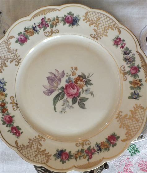 Vintage Royal Bayreuth Luncheon Plates Floral Bavaria Etsy