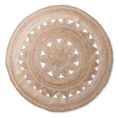 Make A Statement In An Entryway With The Threshold Round Jute Rug This