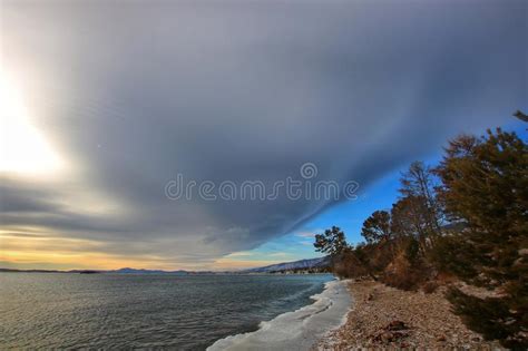 Baikal Lake In December Water And Ice Stock Photo Image Of Outdoor