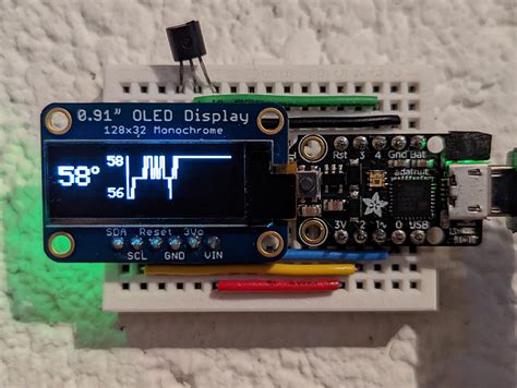 Temperature Display For My Garage The Oled Displays The Current Temp