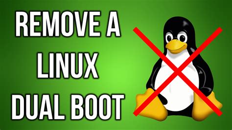 How To Remove A Linux Dual Boot Youtube