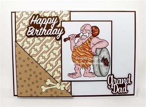 Caveman Klob Happy Birthday Crafty Card Designs