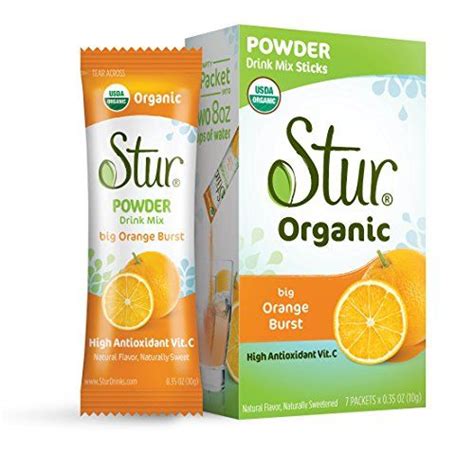 Stur Powder Orange Burst 42 Sticks Organic Powdered Drink Mix Organic