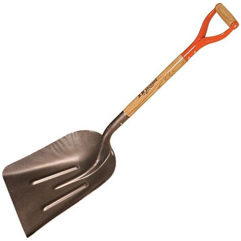 Leonard Steel Scoop Shovel With Size 10 Blade And D Grip Handle
