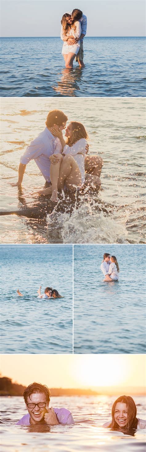 Vintage Backyard And Sunset Beach Engagement From Rowell