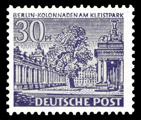Deutsche post und dhl führen die mobile briefmarke ein. DBPB 1949 Berliner Bauten - Briefmarken der Deutschen Post Berlin - Briefmarke Berlin-Kolonnaden ...