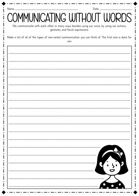 Communication Worksheets For Kids Printable