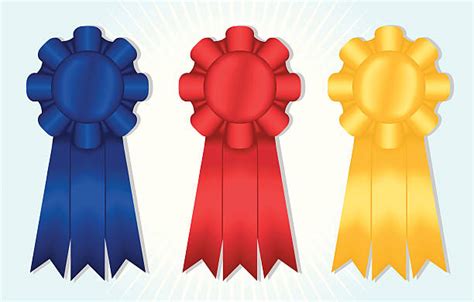 Clip Art Of A First Second Third Place Ribbons Illustrations Royalty