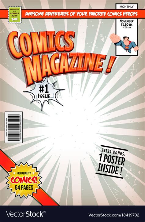 15 Comic Book Psd Template Images Comic Book Cover Te