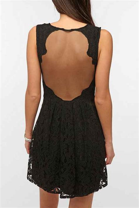 Pins And Needles Lace Sheer Back Dress Urban Outfitters
