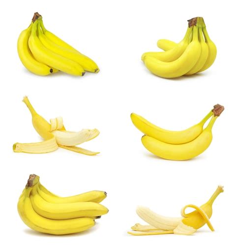 Premium Photo Collection Of Fresh Bananas Isolated On White Background