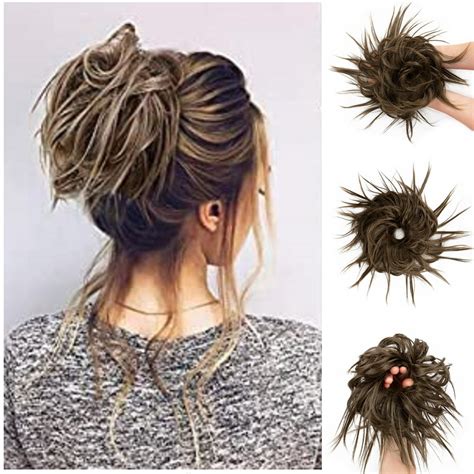 Sayfut Curly Messy Hair Bun Extension Ponytail Hairpiece Synthetic