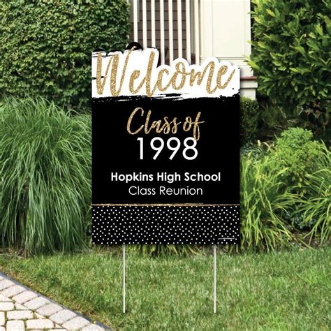 Reunited Welcome Sign School Class Reunion Outdoor Lawn Etsy Class