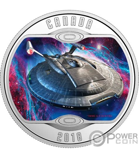 Enterprise Nx01 Star Trek Next Generation Silber Münze 10 Canada 2018