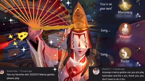 Different Types Of Players On Identity V Rainmaker Gameplay Geisha