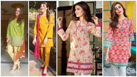 Summer Cotton And Lawn Casual Kurtikurta Designs For Girls Youtube