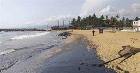 Oil Spill From Refinery Triggers An Environmental Disaster Along The Venezuelan Coastline