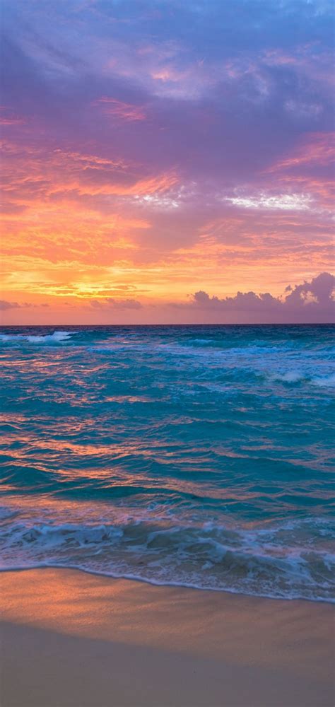 Sea Surf Sunrise Waves Sand Ocean Wallpaper Vivo Y81i Wallpaper Hd