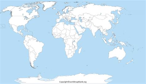 Printable Blank Outline Political Map Of World With Countries