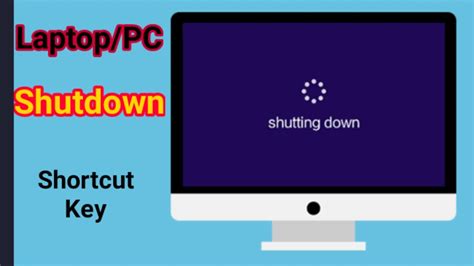 how to shut down pc laptop with keyboard laptop shutdown shortcut key youtube