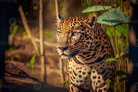 Jaguar Americano Hermoso Y En Peligro De Extinción En El Hábitat