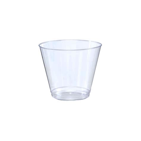 Small Clear Plastic Cups 5 Oz 100 Pack Hard Disposable Cups