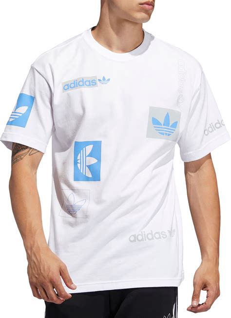Adidas Originals Mens Multi Logo Graphic T Shirt