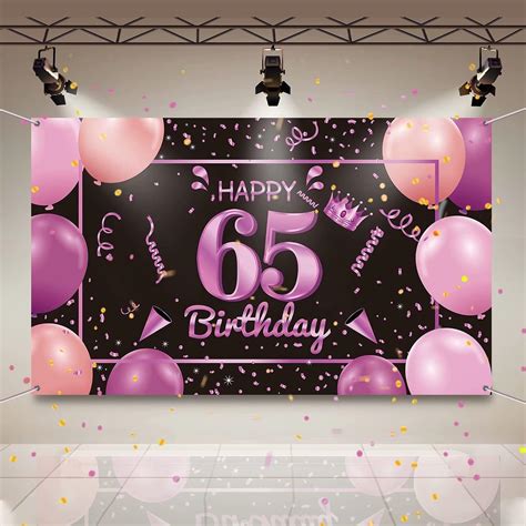 65th Birthday Party Decorationswomen Super Large 65th Birthday Banner