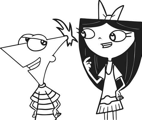 Phineas And Ferb Coloring Pages Isabella