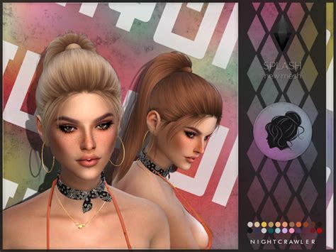 Splash Hair By Nightcrawler Sims At Tsr Sims 4 Updates