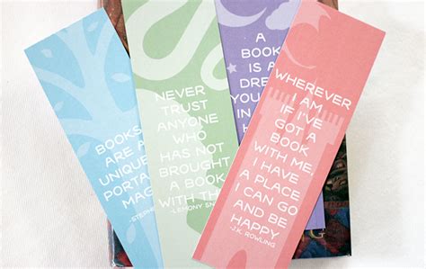 Free Printable Bookmarks With Quotes From Authors You Love Sunny Day