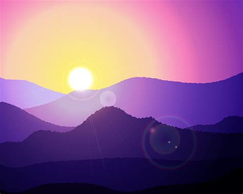 1280x1024 Sunset Mountain Minimal Art 4k 1280x1024 Resolution Hd 4k