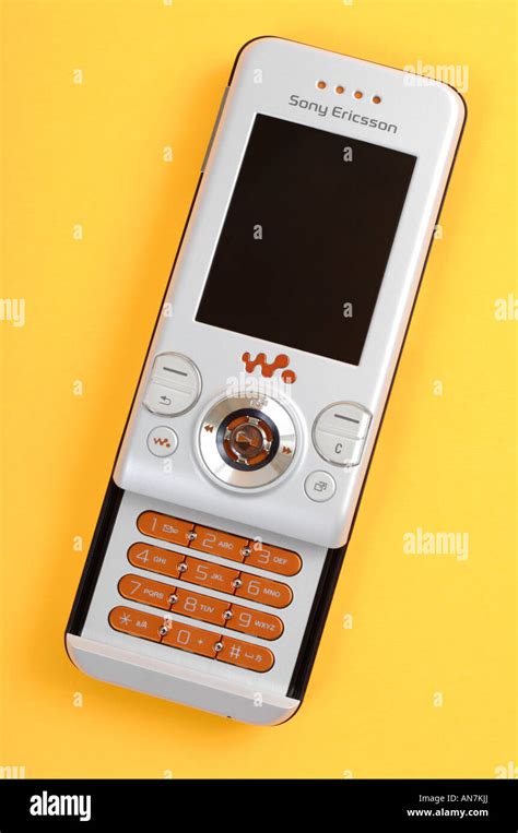 Sony Ericsson W580i Slider Phone Walkman Cell Phone Close Up Stock