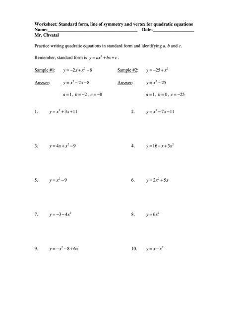 Writing Equations In Standard Form Worksheet Pdf Equations Worksheets
