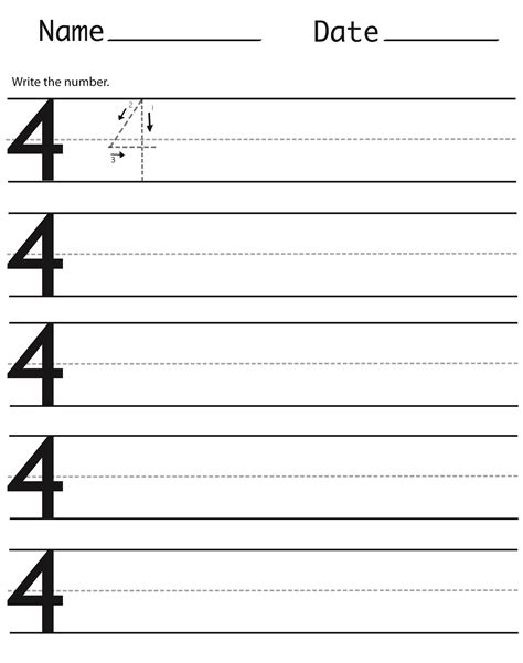 Number 4 Worksheets To Print Activity Shelter Number 4 Worksheets To