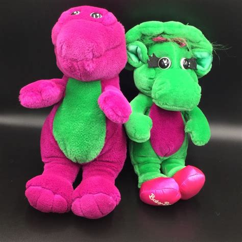 Barney Baby Bop Lyons Group 1992 Plush Lot 13 Stuffed Dinosaur