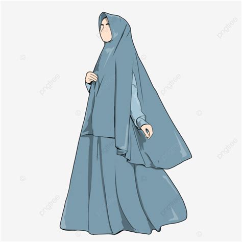 امرأة مسلمة مع الحجاب الكرتون التوضيح مسلم النساء مجهولي الهوية PNG