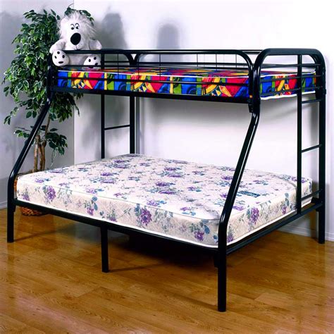 Keagan Twin Over Full Metal Bunk Bed Gloss Black Dcg Stores