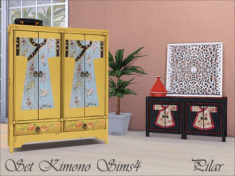 Kimono Set By Pilar At Simcontrol Sims 4 Updates