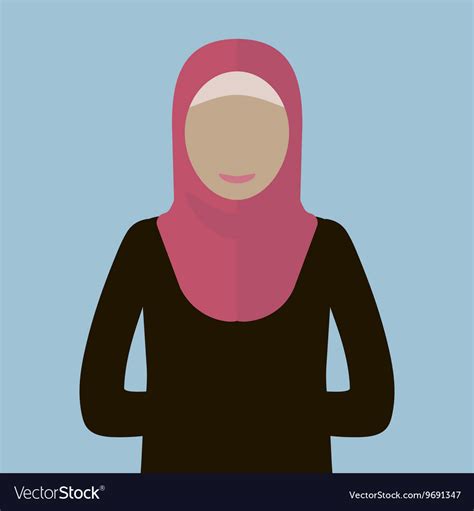 Muslim Woman Icon Royalty Free Vector Image Vectorstock