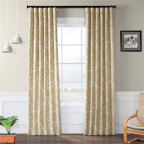 Exclusive Fabrics And Furnishings Tea Time Yellow Gold Floral Blackout