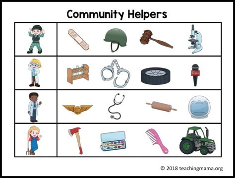 Community Helpers And Their Tools