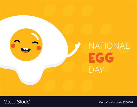 National Egg Day Greeting Card Royalty Free Vector Image