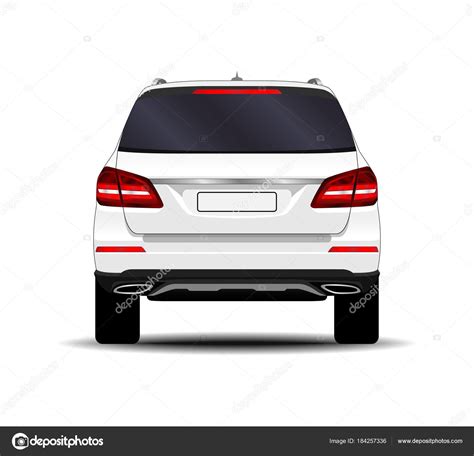 Realistic Suv Car Back View Stock Vector By ©chel11 184257336