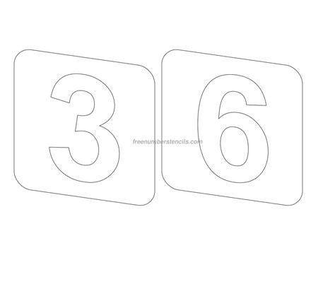 Free Square 36 Number Stencil