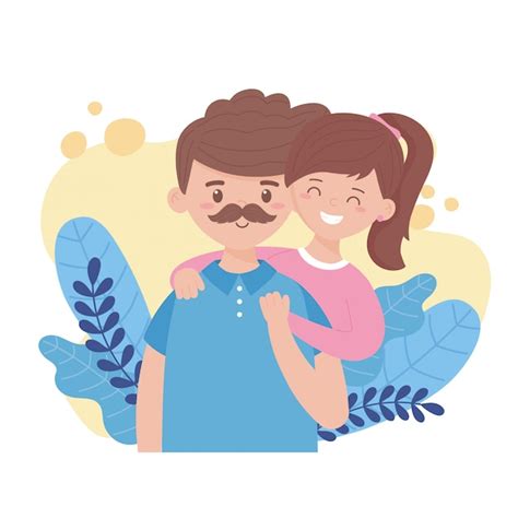 Premium Vector Father And Daughter