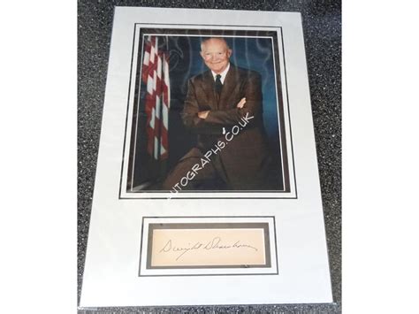 Dwight D Eisenhower Signed Genuine Signature Autograph Display